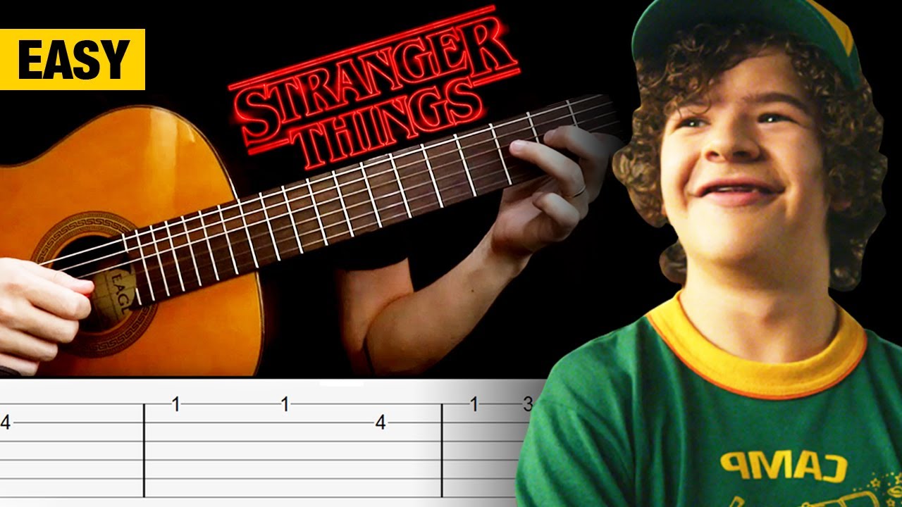 NEVER ENDING STORY Guitar Tabs Tutorial Easy (Stranger Things)