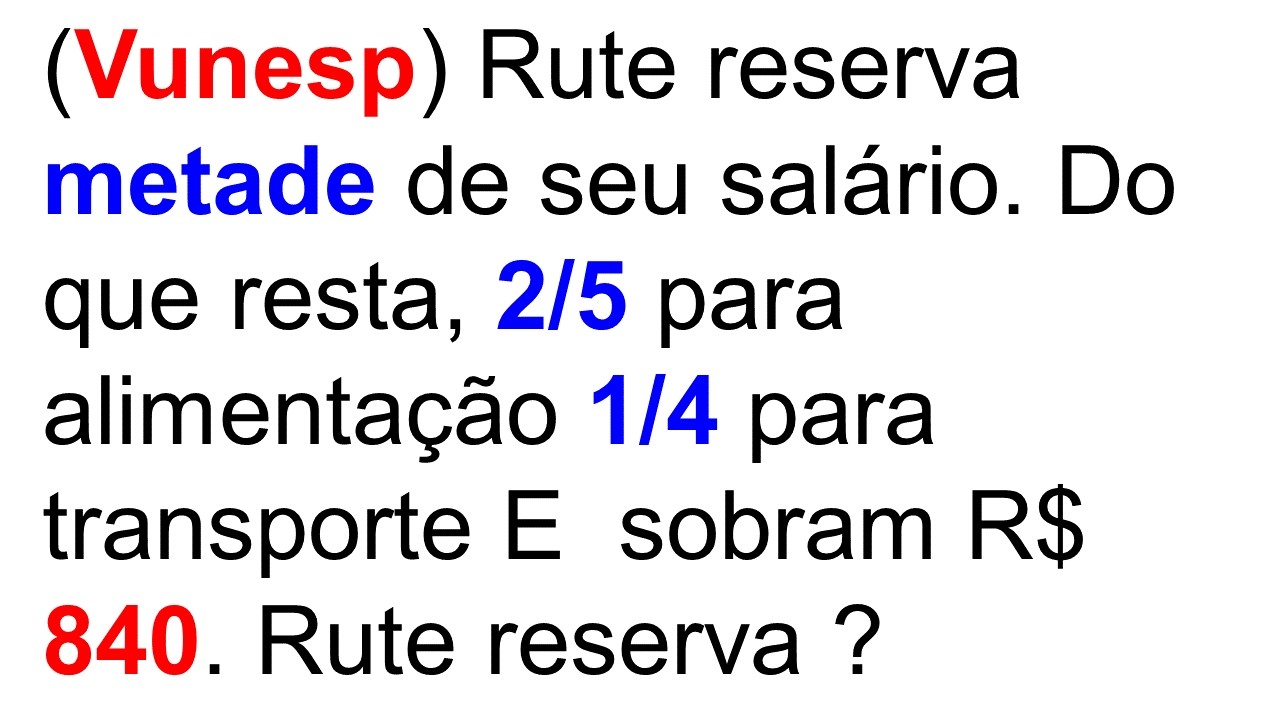 🔵 FRAÇÃO COM EQUAÇÃO 😍 VUNESP 🤩 PASSO A PASSO aprender fácil e descomplicado