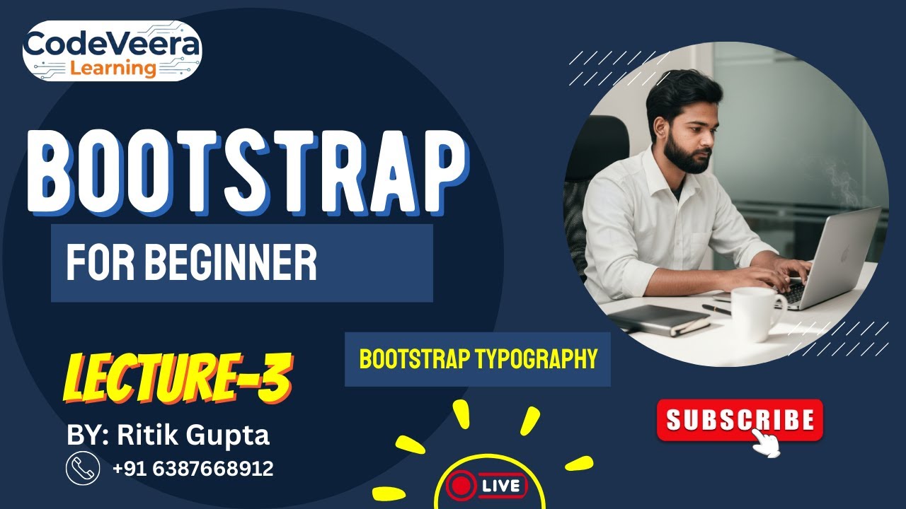 🔴 Bootstrap Typography | Learn Bootstrap from Scratch | For Beginners 🚀| Codeveera Learning