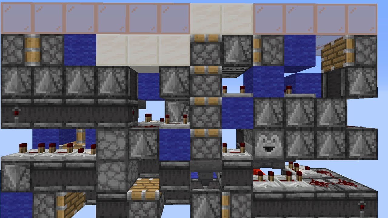 【Minecraft JE】Smallest 4 High Expandable Hipster Door 168 Blocks