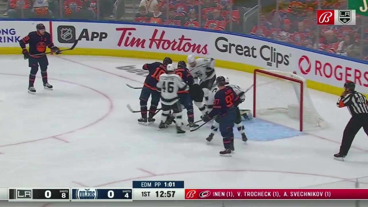 Mikey Anderson with a nice defensive play to separate Connor McDavid from the puck