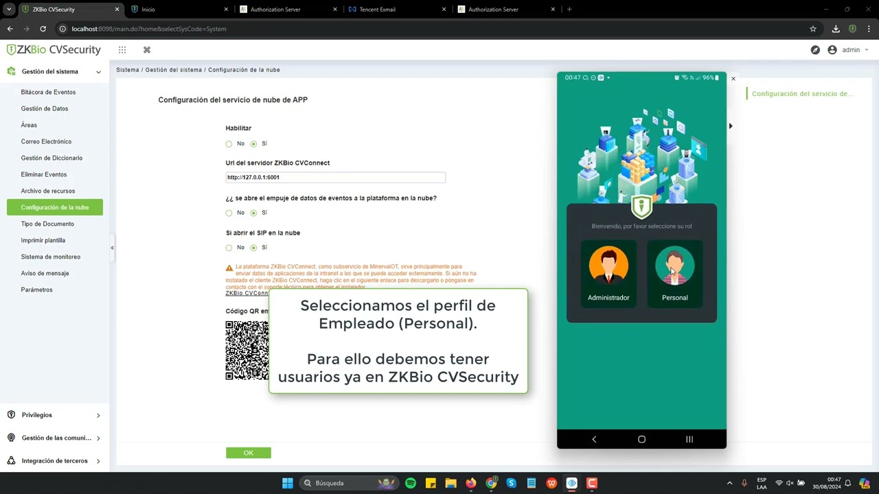 ZKBio CVSecurity - Configuración de la APP móvil