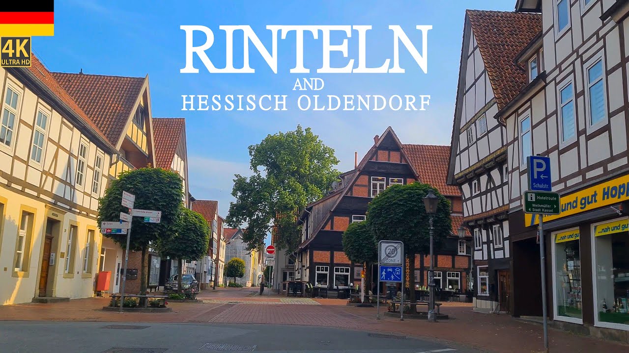 4K From Rinteln to Hessisch Oldendorf Lower Saxony Germany 4K