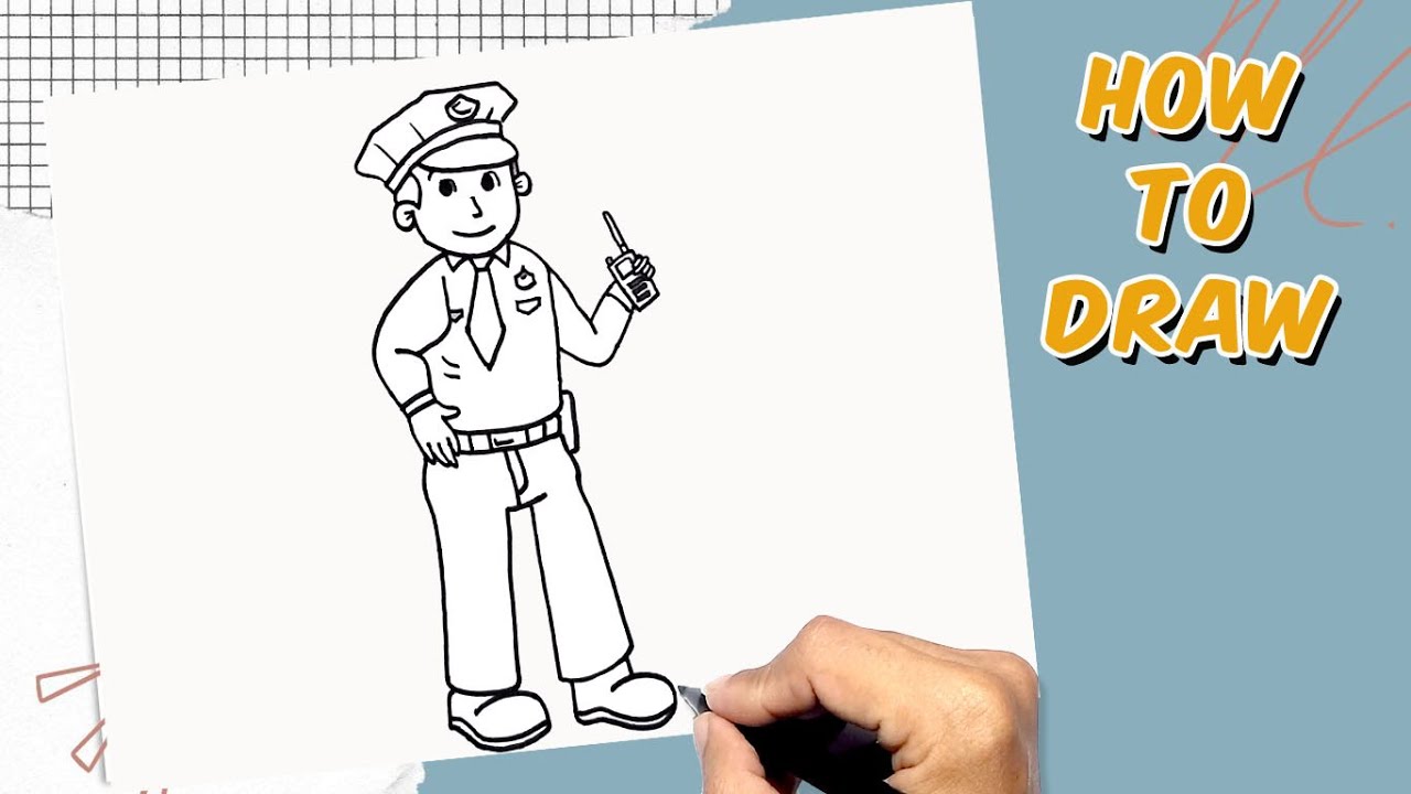 How to Draw Security Guard