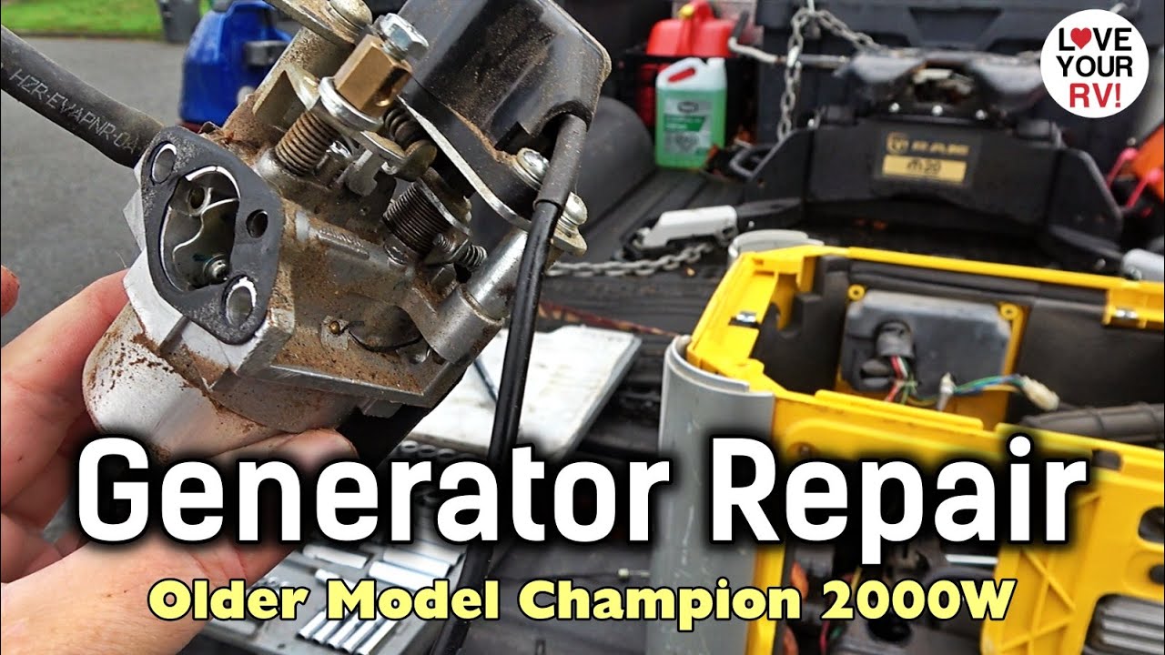 Repairing Older 2000W Champion Generator with Carburetor Issues - Won't Run with Choke In + Surging