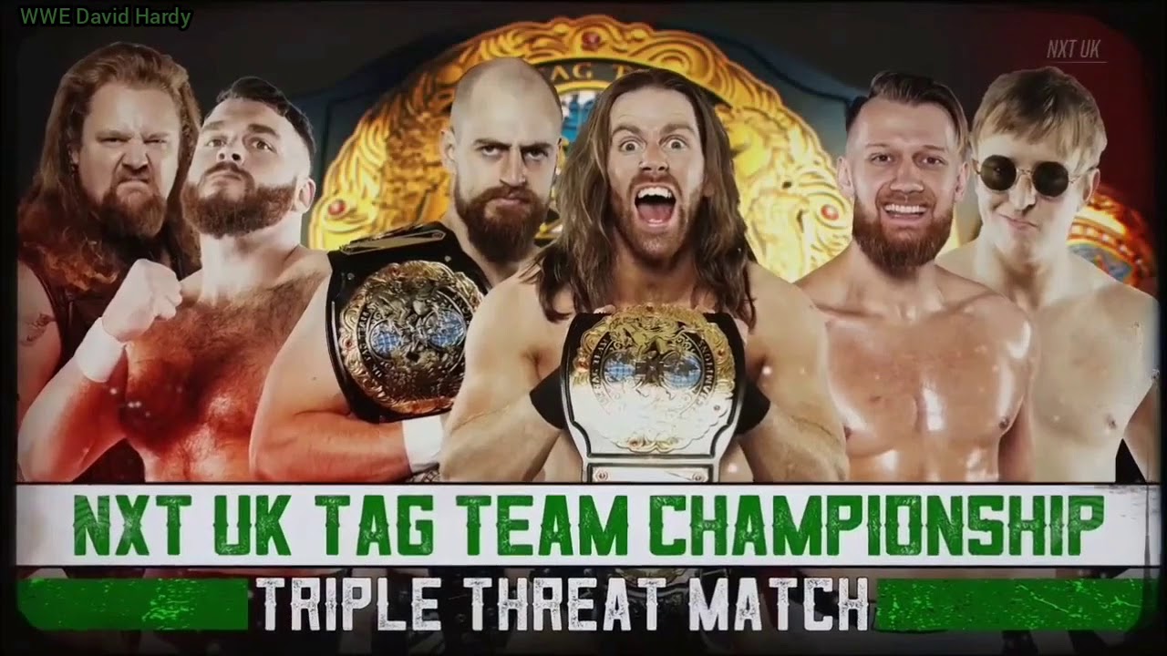 WWE NXT UK Takeover Cardiff 2019 Tag Triple Threat Team Official Match Card
