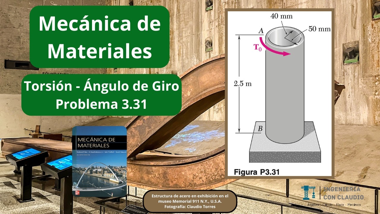 Mecánica de Materiales - Ángulo de Torsión - Problema 3.31