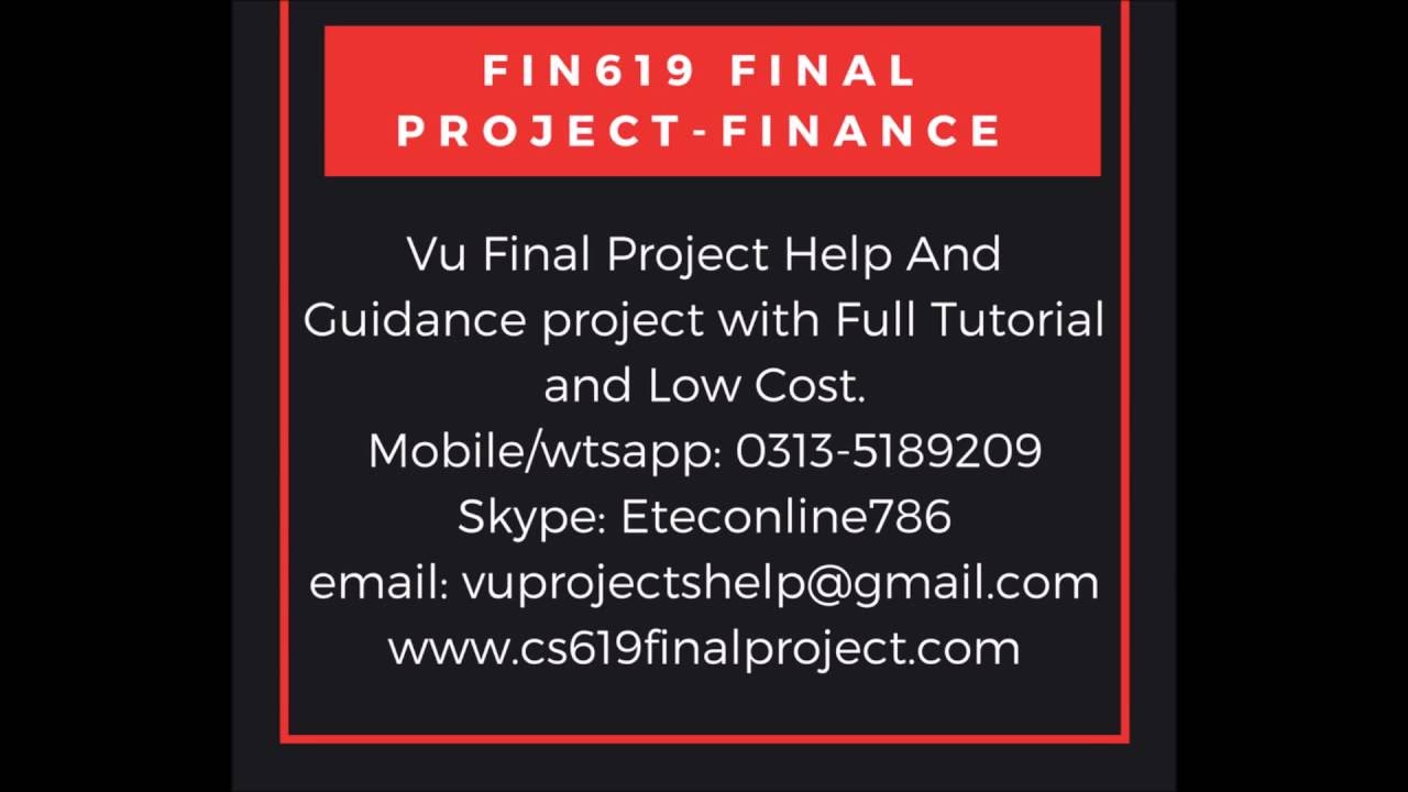 FIN619 Final Project Finance