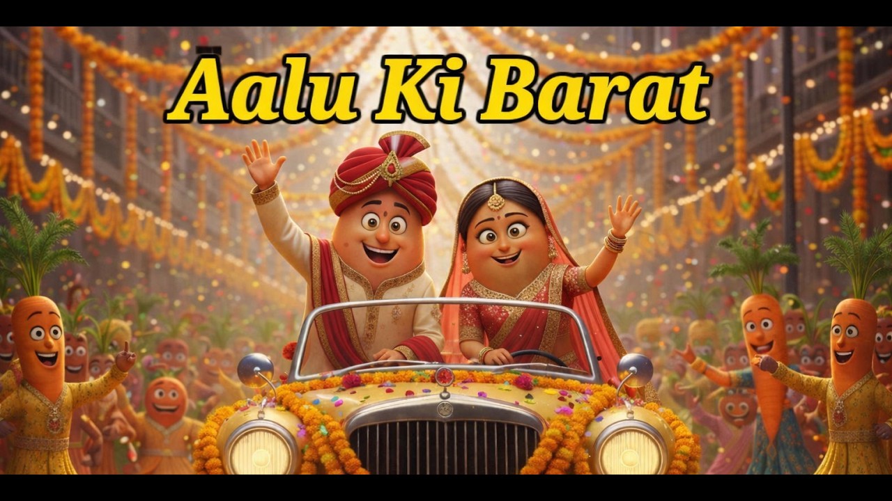 Aalu Ki Barat 🥔 | Funny Hindi Kids Song | Veggie Wedding Rhyme | Hindi Nursery Rhymes