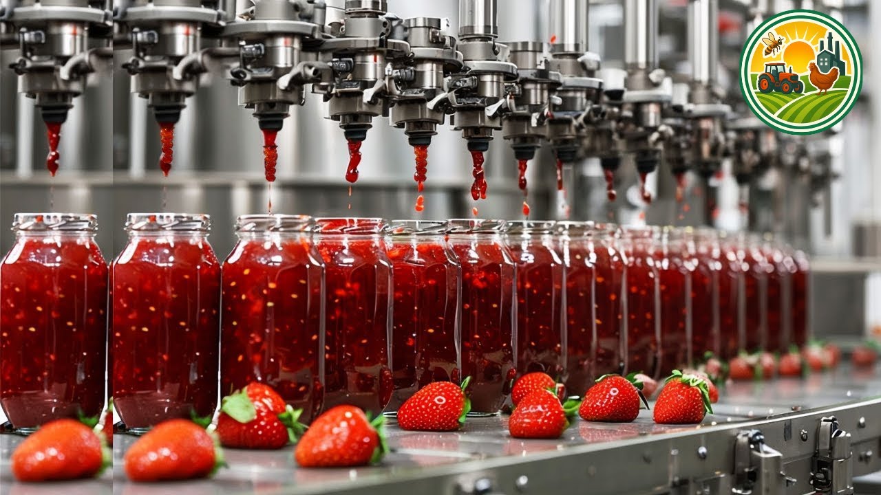 Wie die Produktionslinie f&uuml;r Erdbeermarmelade funktioniert
