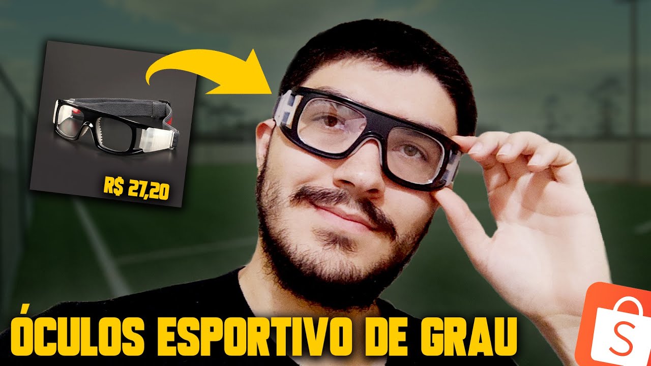 Óculos Esportivo ANTI-IMPACTO para Futebol! (Coloquei a LENTE DE GRAU)