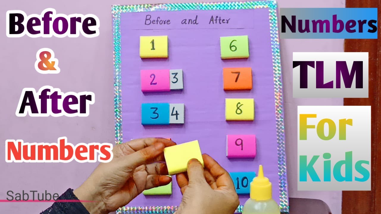 Maths TLM | Before and After Numbers | SabTube