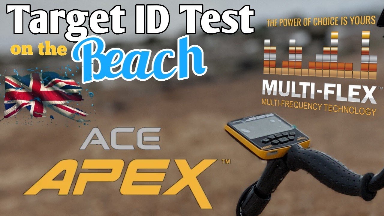 Garrett Ace Apex Multi-Salt Frequency Buried Target Test on UK Beach