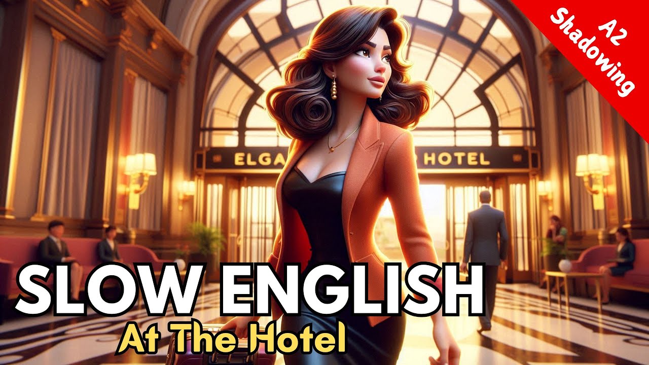 My Stay at the Hotel 🏨🛎️ | Slow English Listening & Speaking Practice (with subtitles) | A2-B1