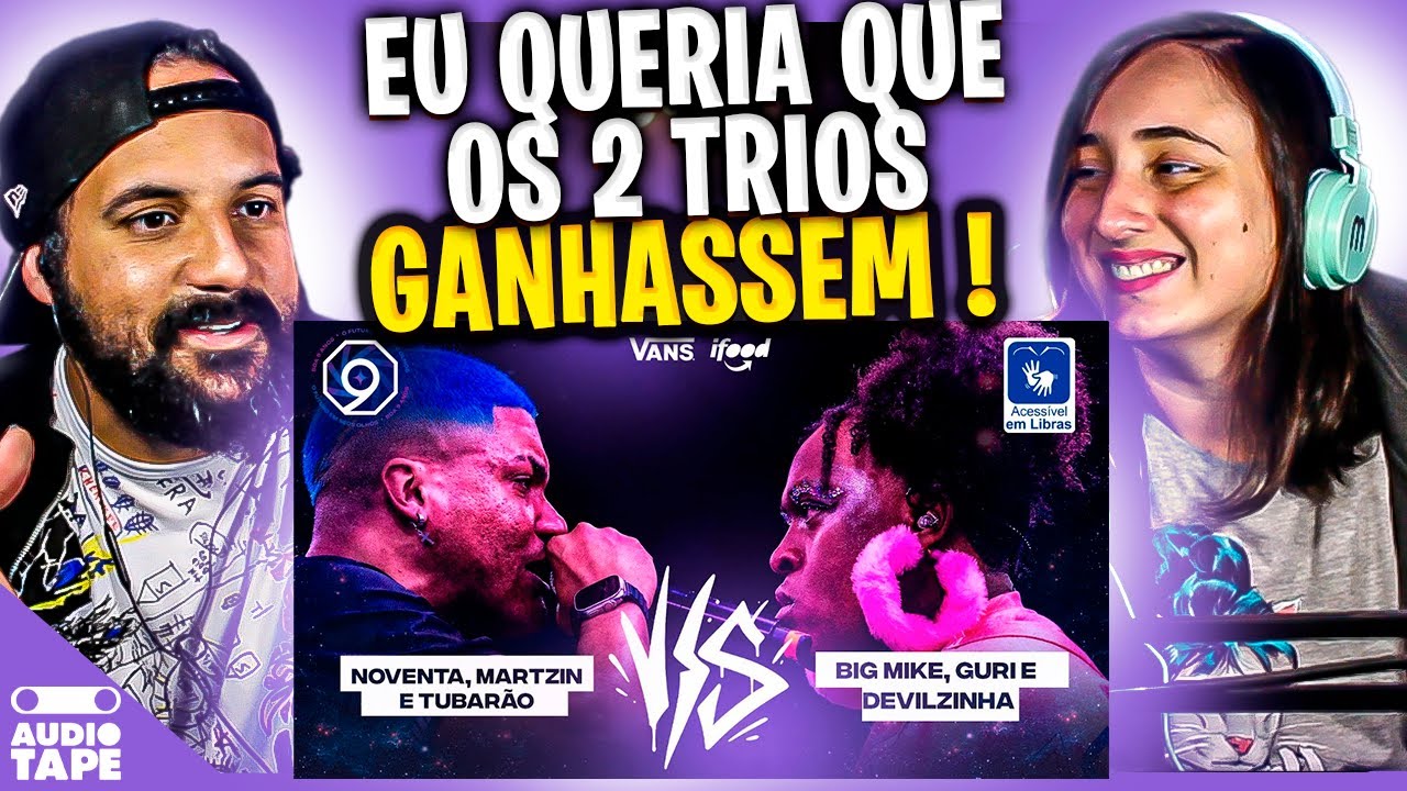 NOVENTA, MARTZIN E TUBARÃO X BIG MIKE, GURI E DEVILZINHA | BDA 9 ANOS | AUDIO TAPE REACT