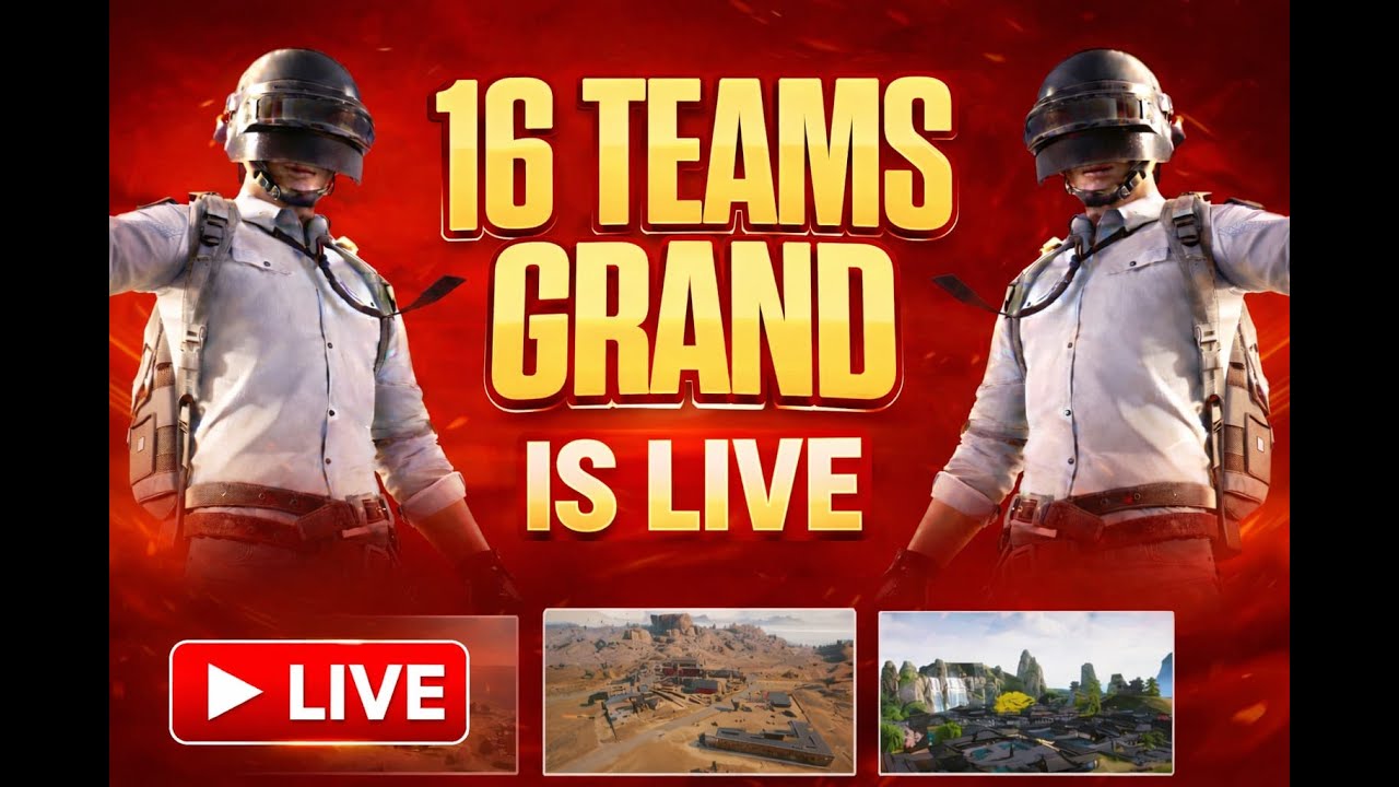16 TEAMS GRAND LIVE || PRESENTED BY TTxJPG WARRIORS 🚀🚀🚀
