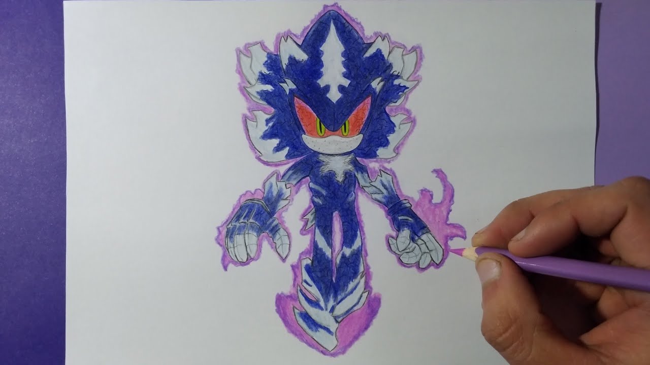 Dibujando a Mephiles | Sonic Forces: Speed Battle | Drawing Mephiles