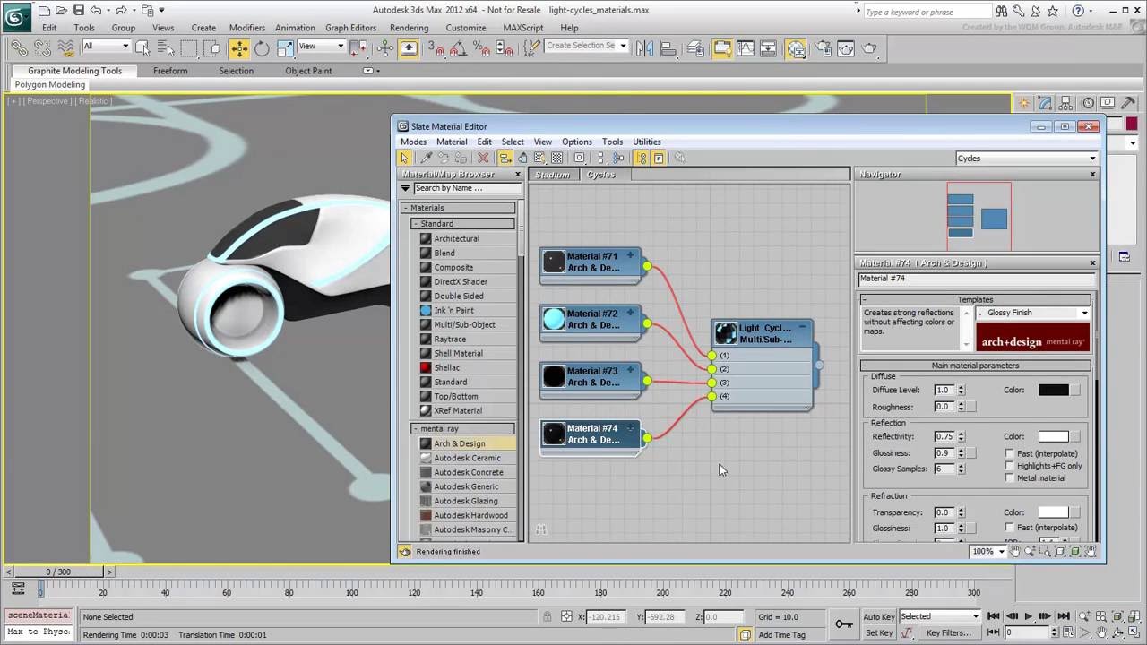 Creating Light Cycle Effects in 3ds Max - Part 2 - Materials