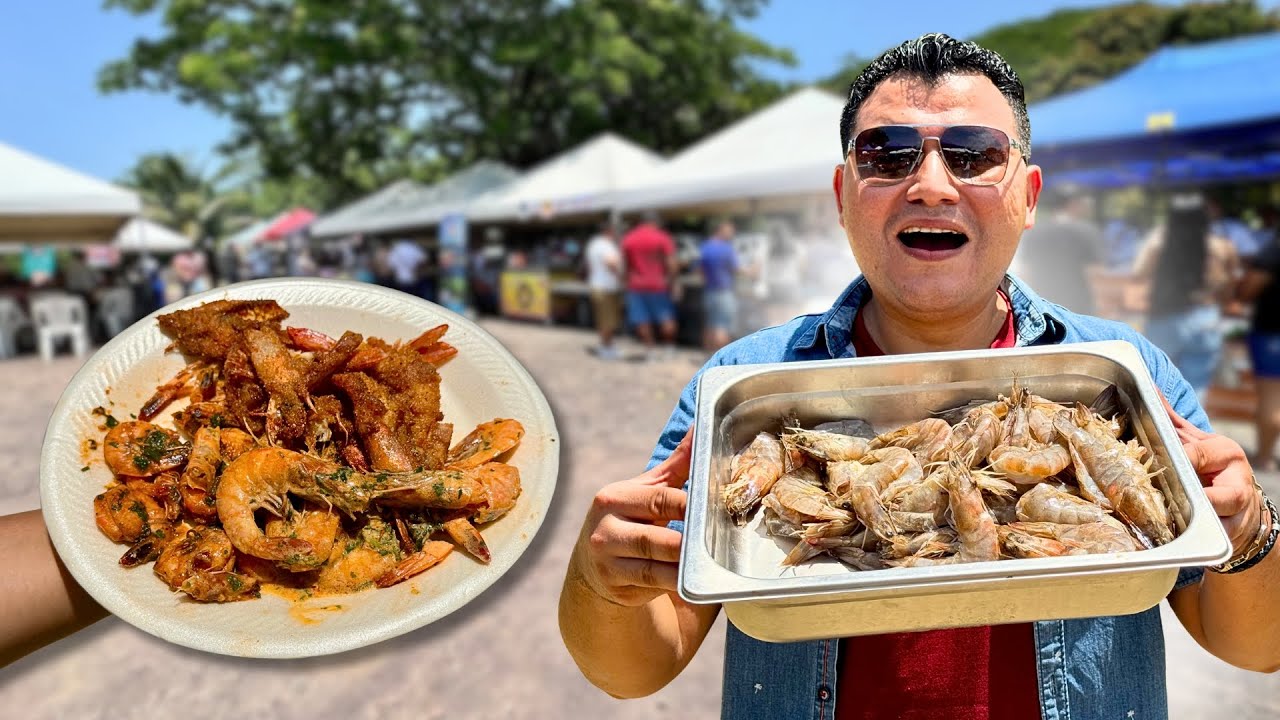LOS MEJORES CAMARONES de EL SALVADOR | Festival en Jiquilisco