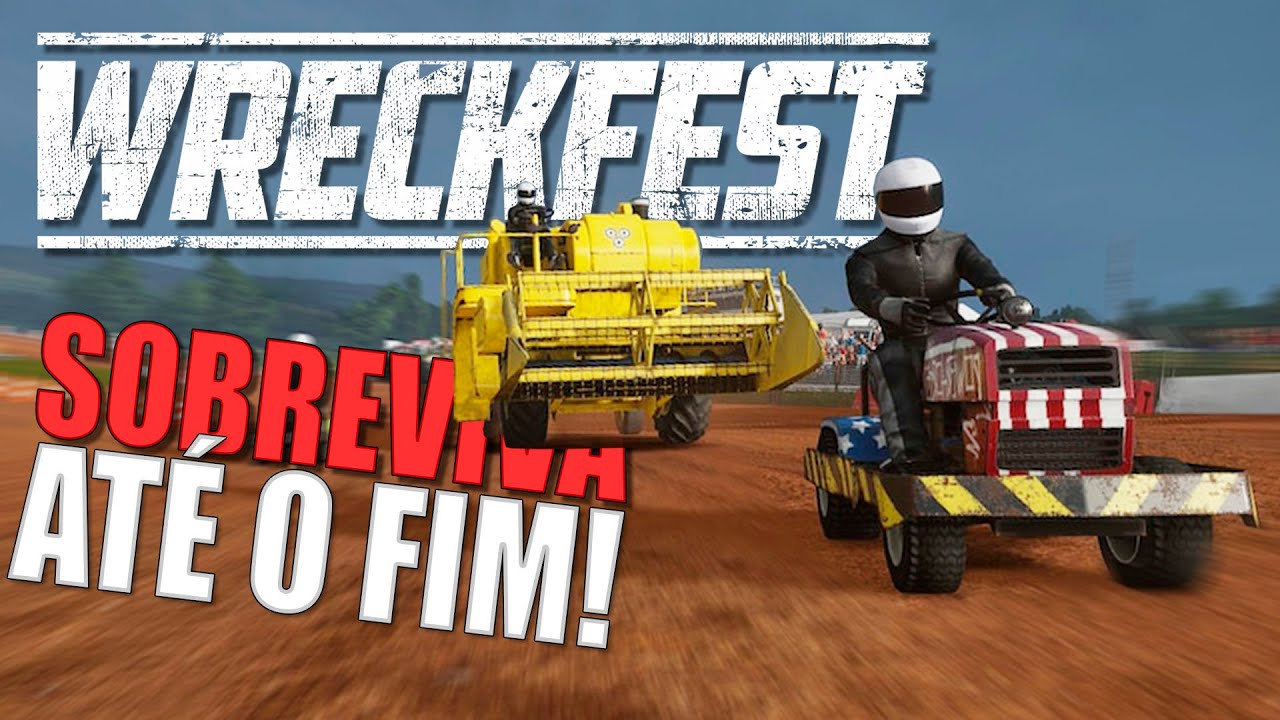 Colheitadeira VS Cortador de grama numa corrida quem vence? no Wreckfest