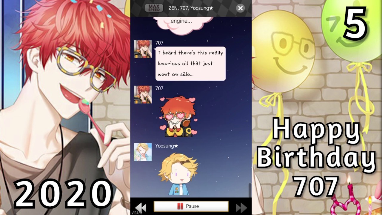 ALL 707 BIRTHDAY CHATS【MYSTIC MESSENGER】