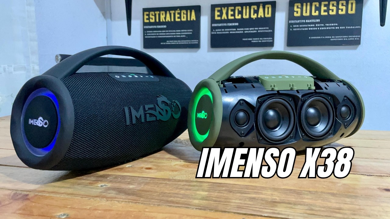 🌟 Imenso x38 Caixa de Som Bluetooth Potente (Unboxing Caixa de Som)