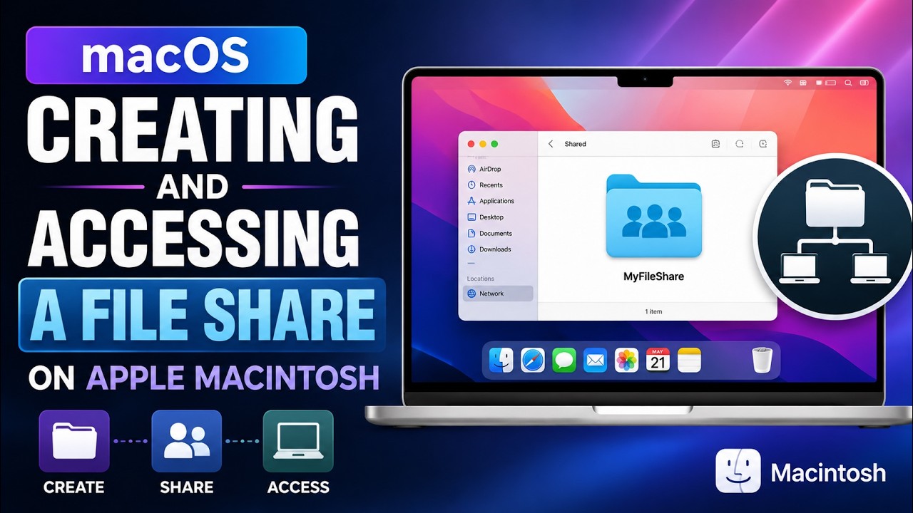 MacOS - Creating and Accessing a File Share on Apple Macintosh