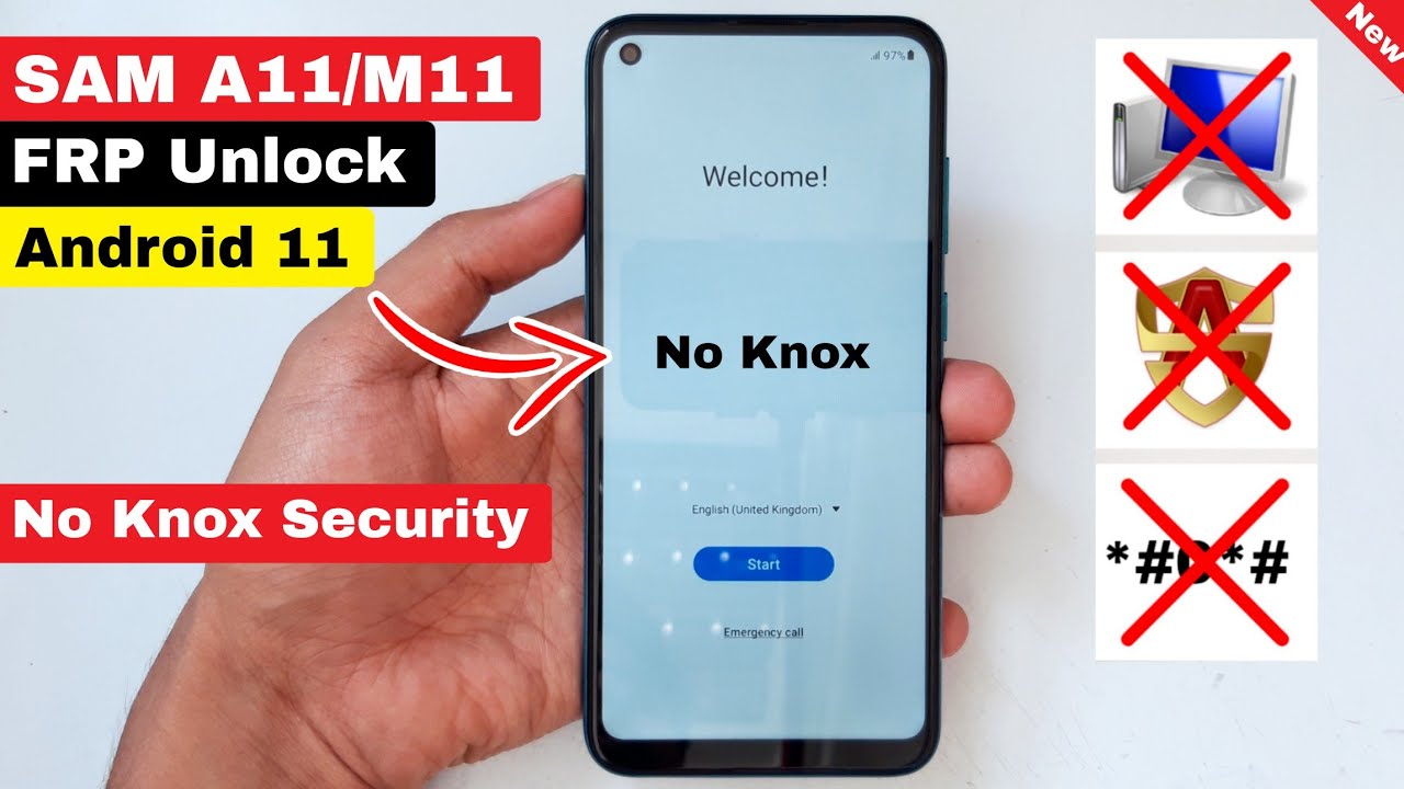 Samsung Galaxy A11/M11 Google Account Bypass/Unlock FRP Android 11 No Knox Security No Pc