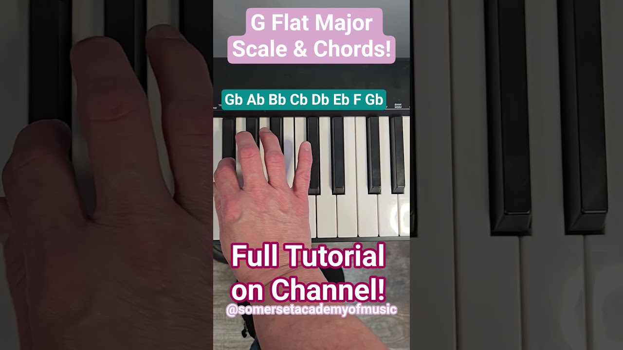 G Flat Major Scale 🎹 #Piano #scaletutorial