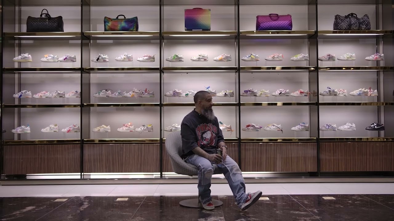Virgil Abloh’s 50 Off White Dunks. The 50 all in one size and all for sale!
