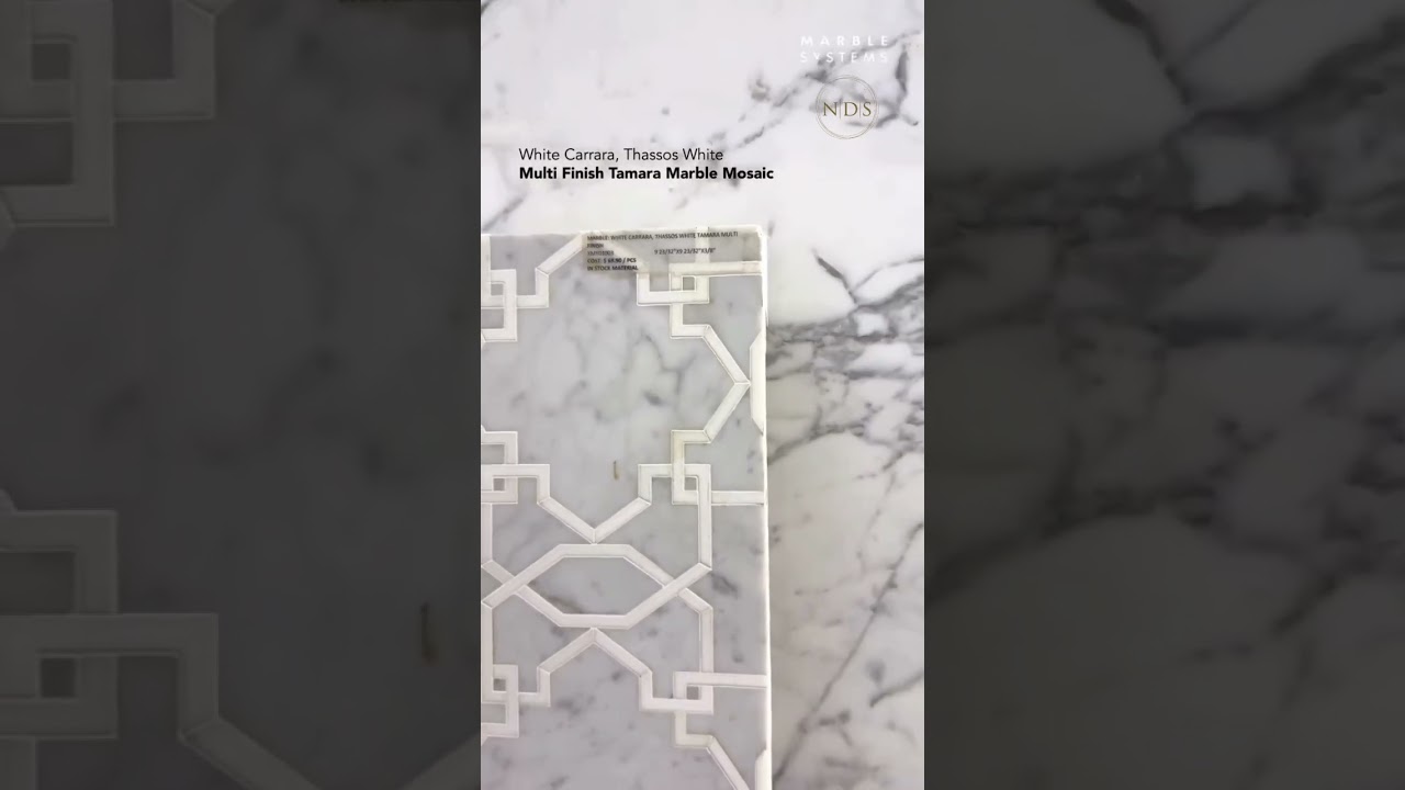 Luxury Bathroom Remodel: Marble Systems Statuary Corchia and White Carrara Mosaic