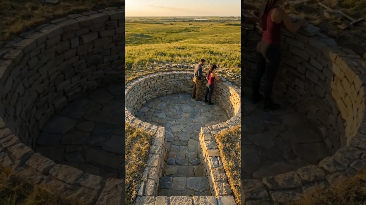 We Built a Secret Underground House with a Stone Mosaic Floor! #bushcraft #outdoors #camping #travel