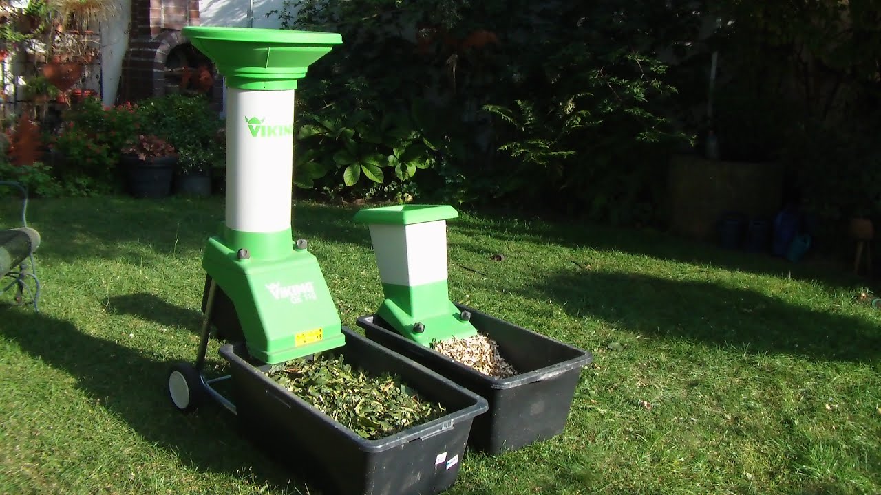 Gartenhäcksler Viking GE 110 am Limit, garden shredder at  the power limit