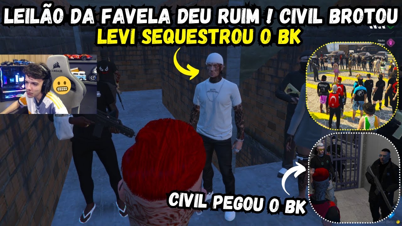 BKINHO LEILUOU A FAVELA ANTIGA DA TROPA! 🔥 | CIVIL BROTOU + LEVI SEQUESTROU O BK 😬| GTA RP