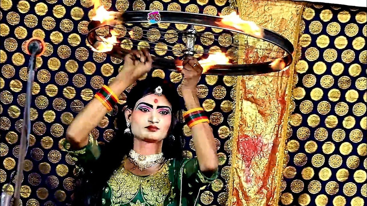 साइकिल की रिम पर किया गजब का डांसर | राज कुमार डांसर ने | हरिभान की नौटंकी लदई का पुरवा बाबाबजार 