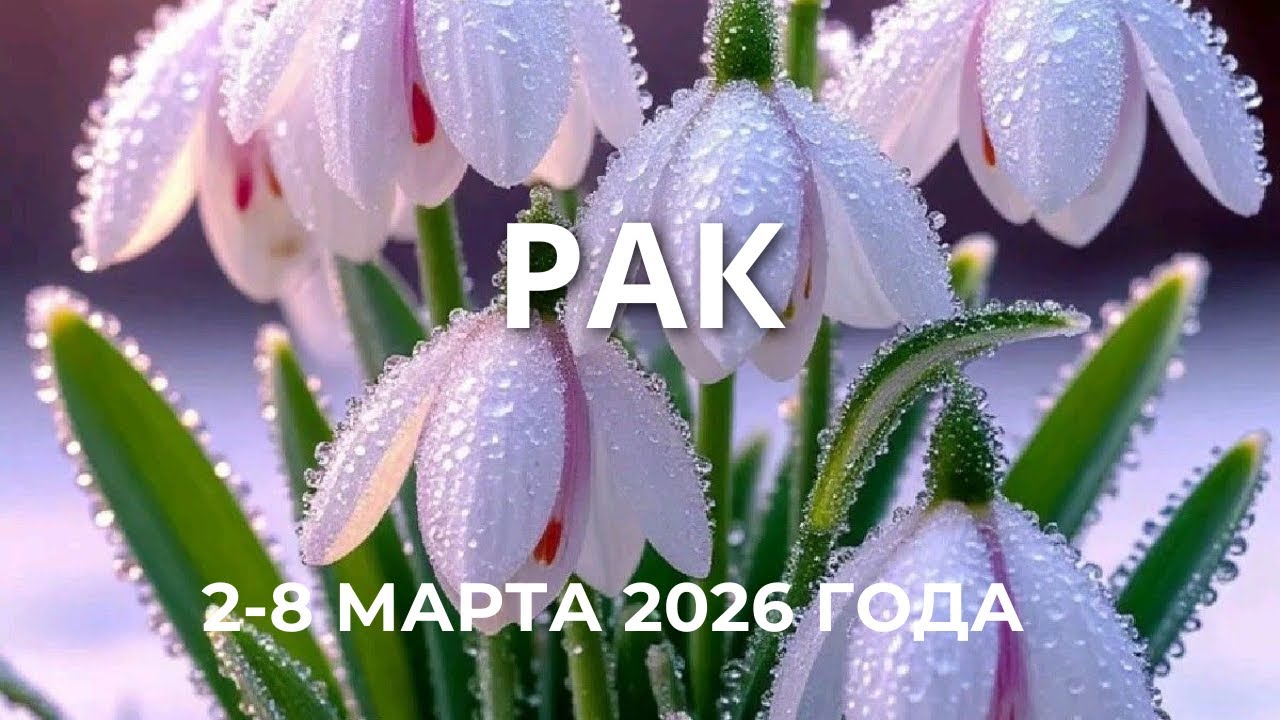 Рак, 2-8 марта 2026 года 🌷🌷🌷