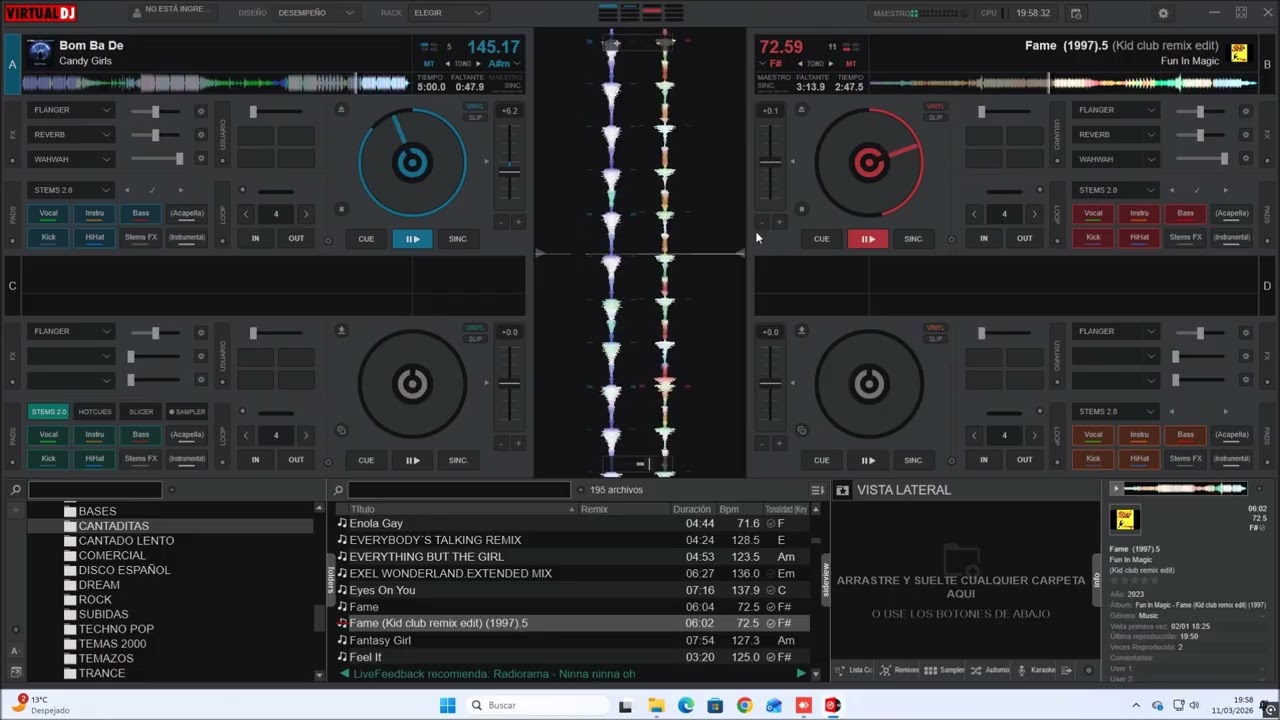 DJ GUSTAVO CBR.CANDY GIRLS:BOM BA DE MEZCLADO CON FUN IN MAGIC:FAME REMIX KID CLUB REMIX EDIT 1997