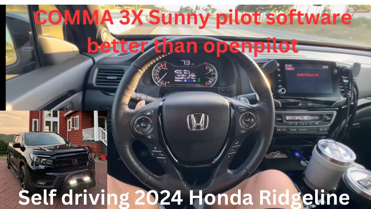 Sunnypilot software COMMA 3X Self driving Honda Ridgeline 2024, WAY BETTER THEN OEM Lane Keep Assist