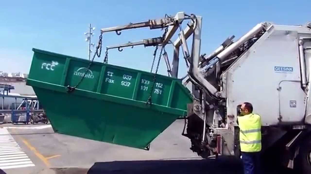 Мусоровоз GeesinkNorba портальный подъемник