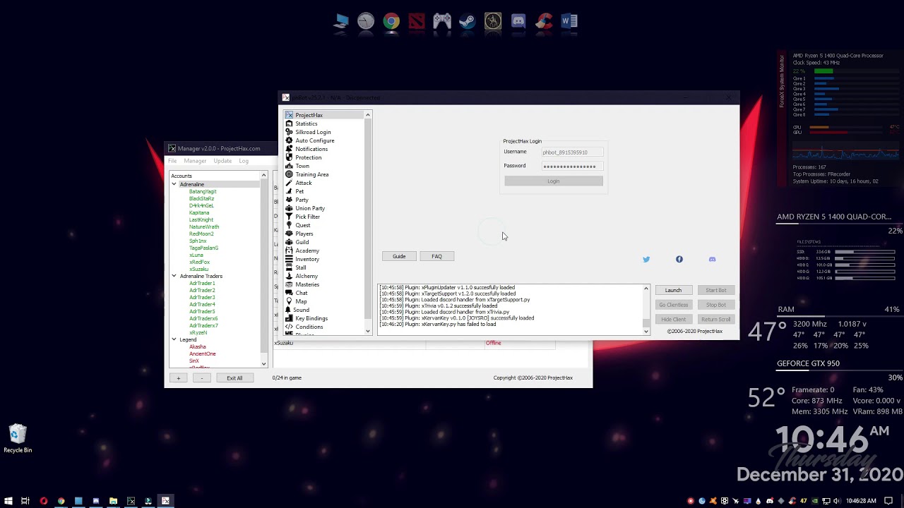 phBOT manager ERROR