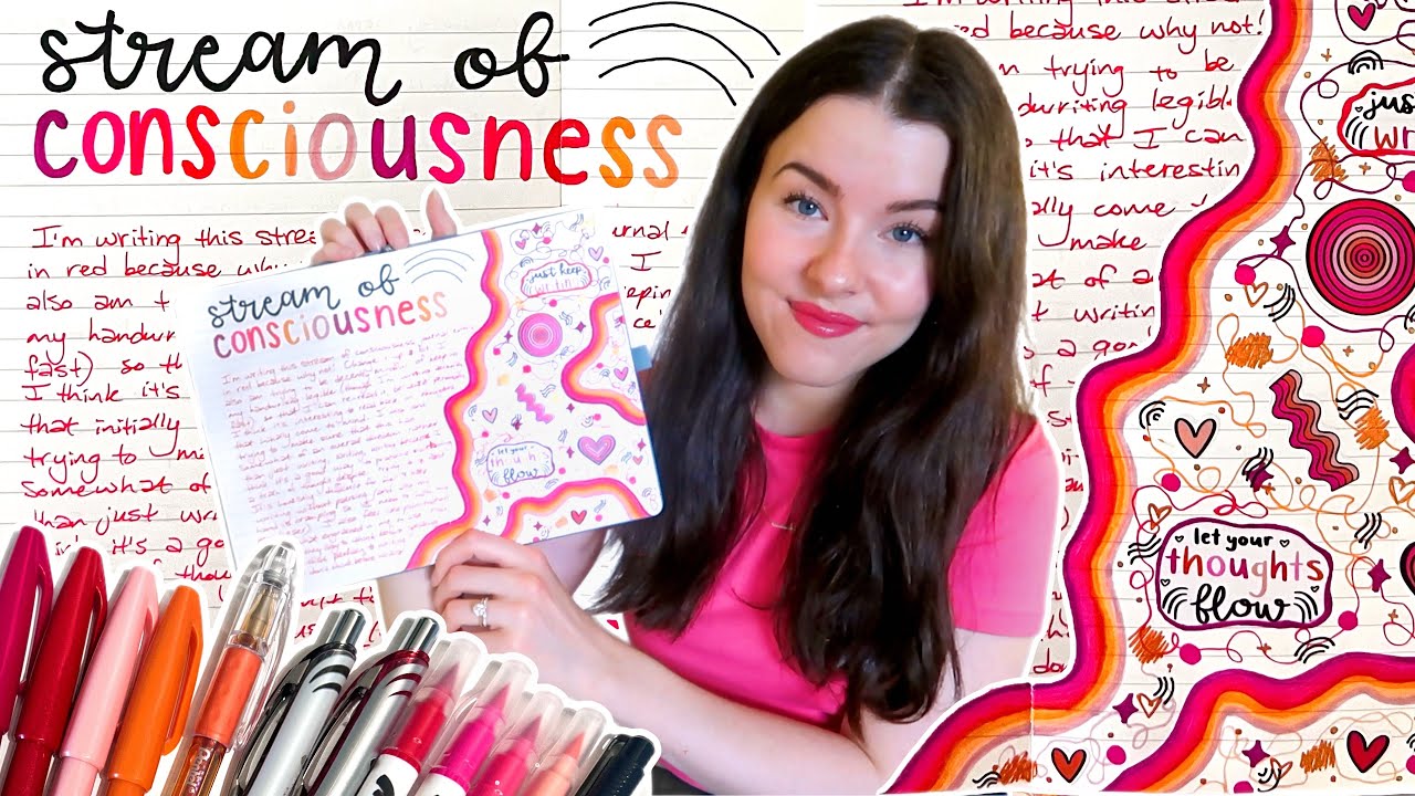 how to stream of consciousness journal🔥🩷 (art + writing) | Carrie Walker X Pentel (pack # 6)