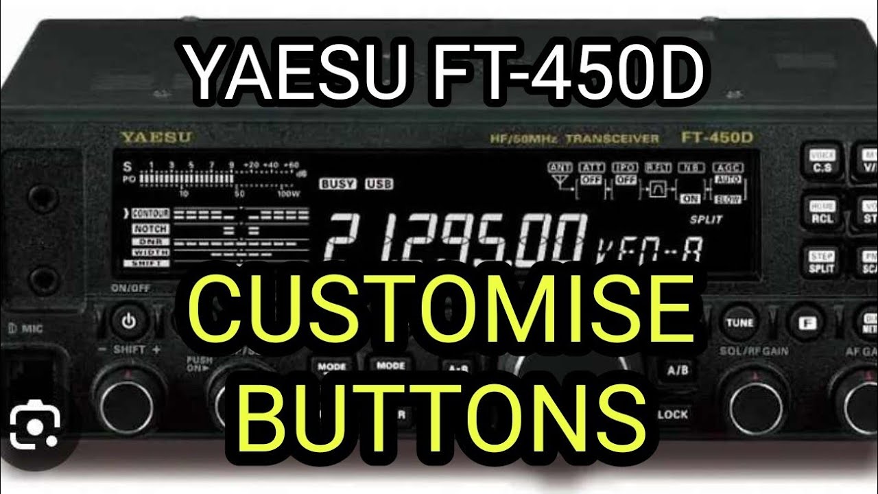 YAESU FT-450D , CUSTOMISE BUTTONS