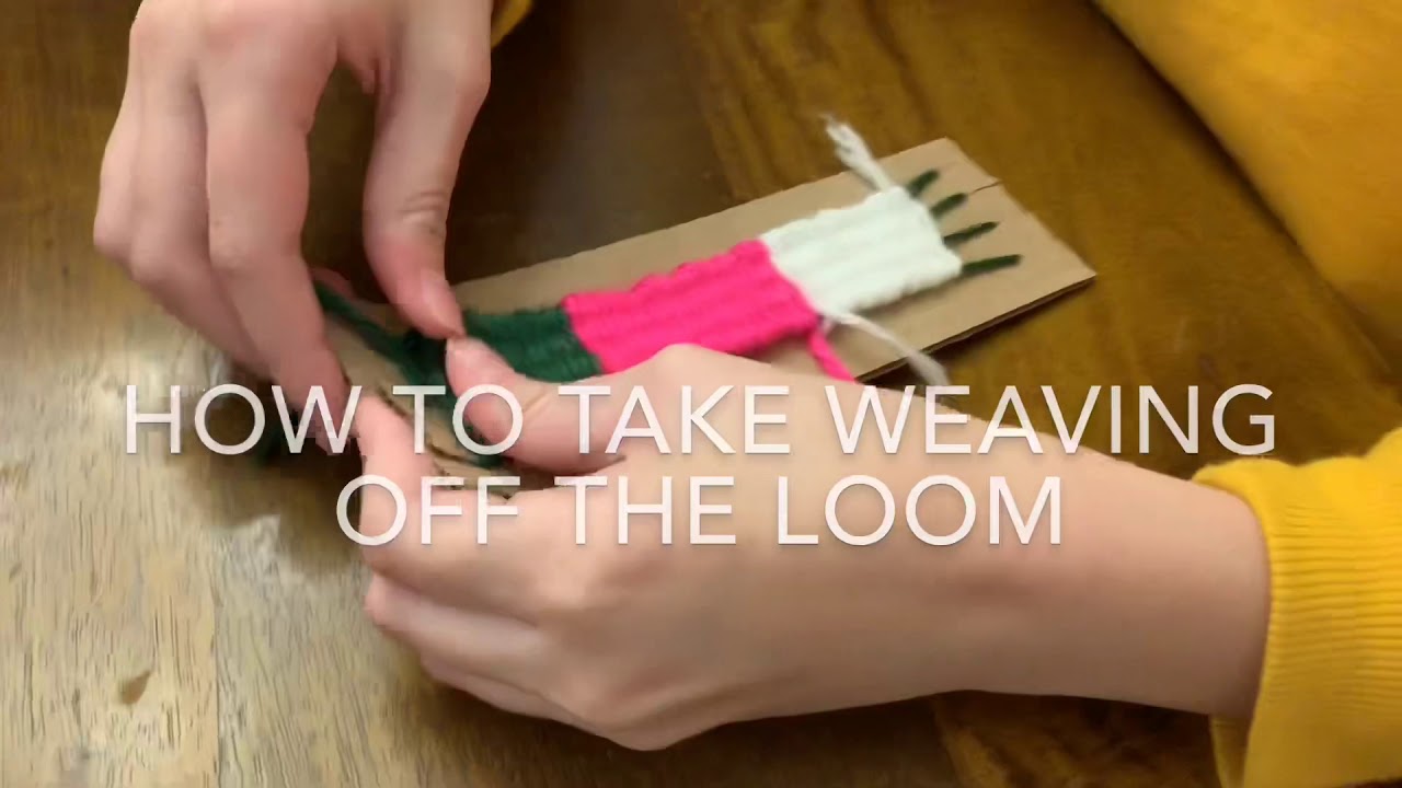 How to take weaving off loom