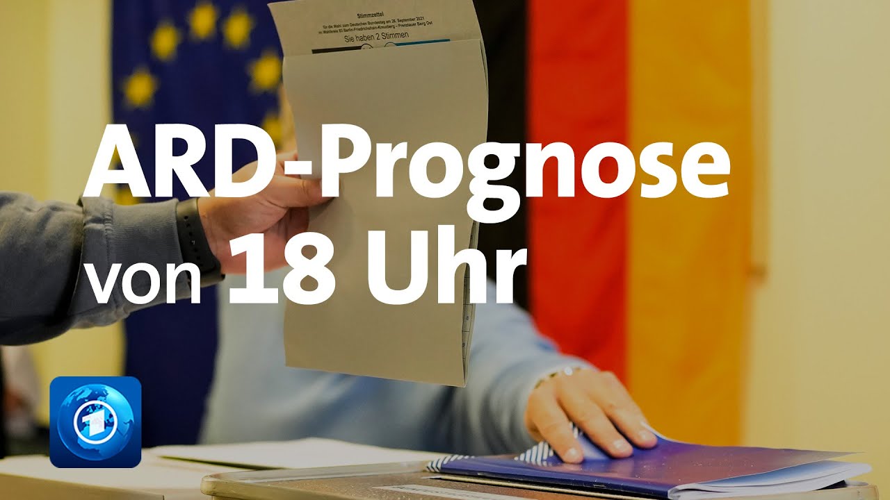 18 Uhr ARD-Prognose zur Bundestagswahl: SPD und Union gleichauf, Grüne auf Platz 3