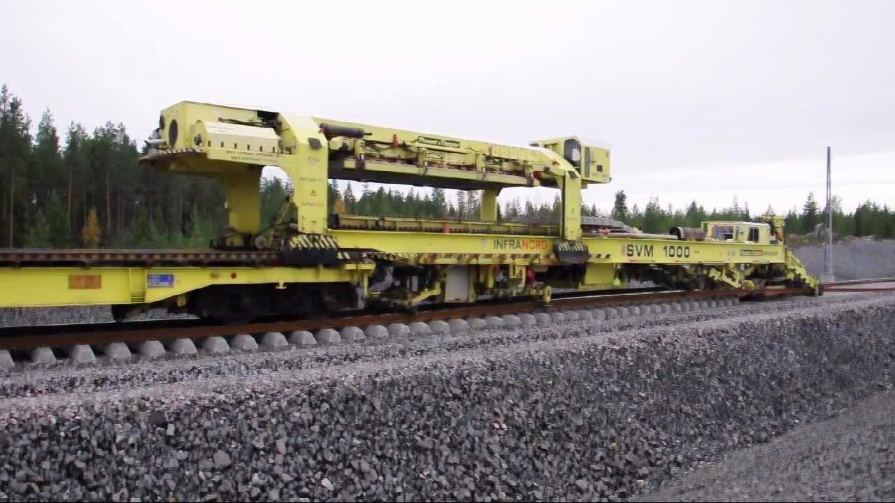 Worlds largest track layer - Plasser & Theurer SVM1000 Infranord at Haparandabanan, Sweden