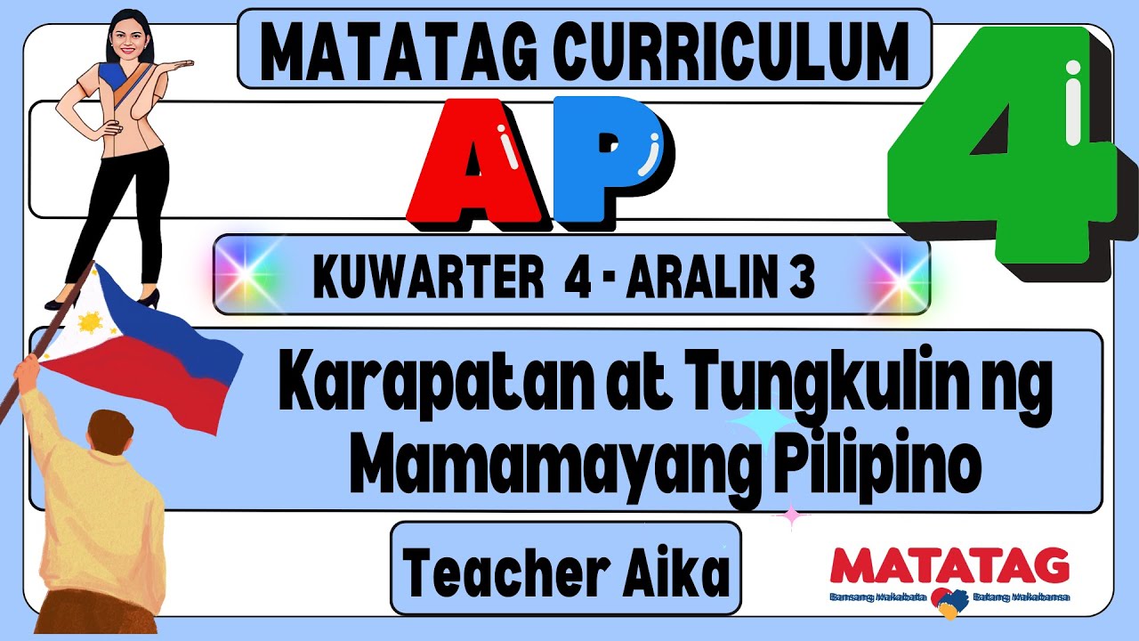 AP 4 Grade 4 Kuwarter 4 Aralin 3 Karapatan at Tungkulin ng Mamamayang Pilipino