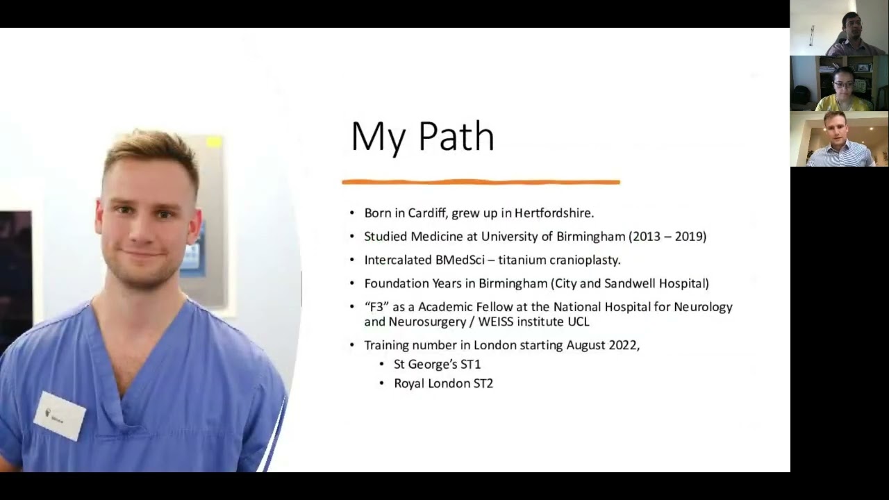 Essentials of neurosurgery course: Webinar 1: Applying for Neurosurgery training