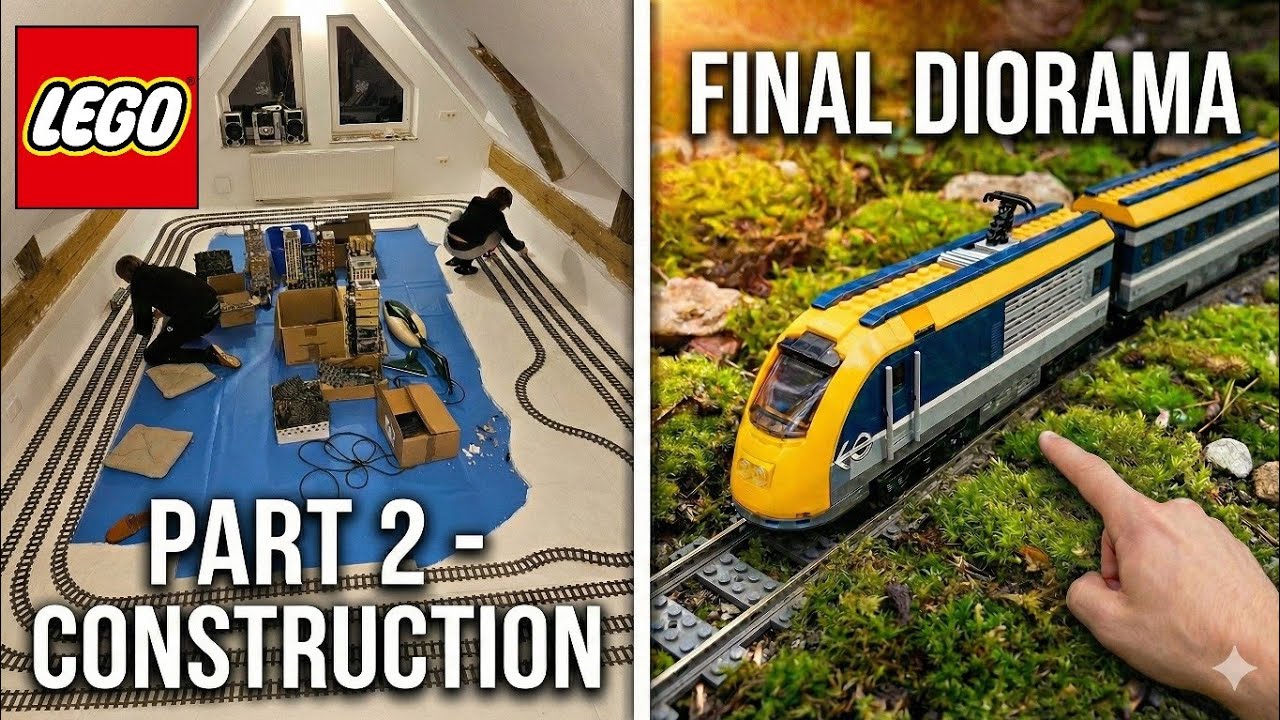 NEW - PART 2 (Construction) - LEGO TRAIN SET-UP FOR ULTIMATE WINTER VILLAGE DIORAMA 2027