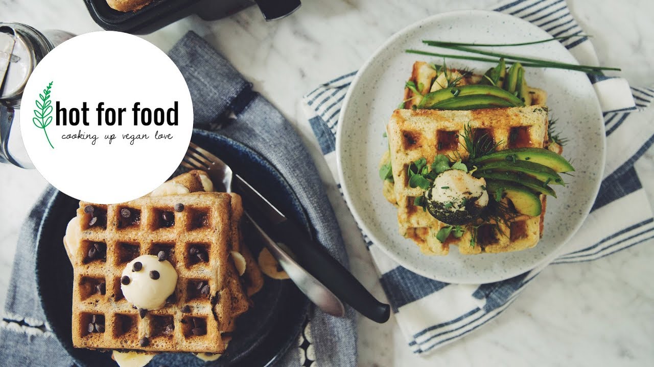 vegan waffles 2 ways | hot for food