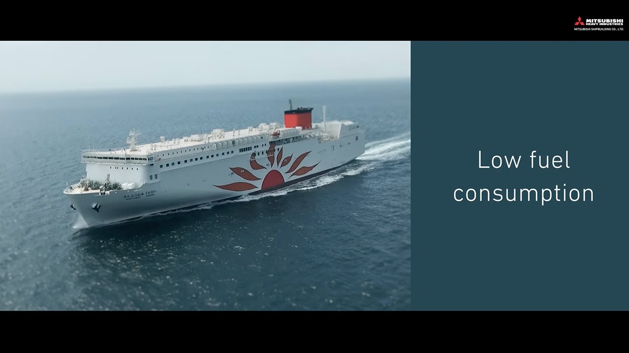 Ship built by Mitsubishi Shipbuilding：Low fuel consumption
